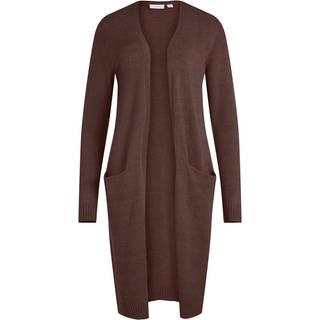 Vila - Viril Long Cardigan - Striktrøjer og cardigans til kvinder - Shaved Chocolate - S