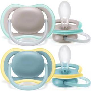 Philips Avent Sut, Ultra Air, 18 mdr.+  beige / douchet blå 2 pk