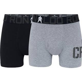CR7 Cristiano Ronaldo 2-pak Boys Trunk Briefs - Black/Grey - 146-152