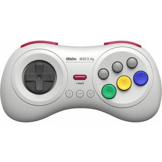 8Bitdo M30 2.4G Wireless Gamepad - Trådløs Controller - Hvid