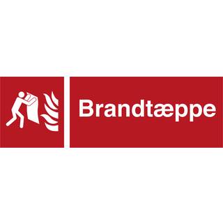 Brandskilt - Brandtæppe - Vinyl klistermærke - 105 x 297 mm