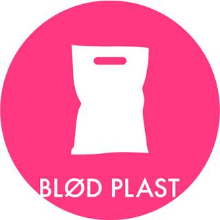 Piktogram Blød plast, Pink 15 x 15 cm Selvklæbende blank