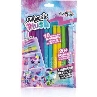 Style 4 Ever Airbrush Plush refill - 10 penne og 20 skabeloner