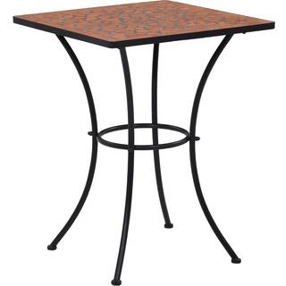 bistrobord med mosaikdesign 60 cm keramisk teracotta