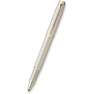 Parker IM Monokrom Rollerball pen | Champagnefinish og trim | Fint punkt | Sort blæk | Gaveæske