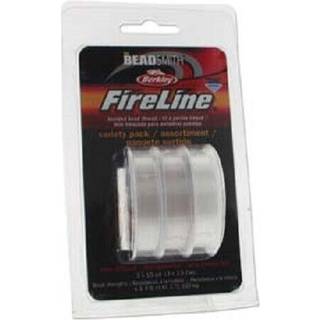 Beadsmith Fireline af Berkley - Micro -fusioneret flettet tr?d - 3 -pakke krystalfarve 4lb. 6 lb. & 8lb. Test 15 yard spools - super st?rk stre