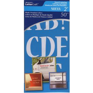 Westcott Lettercraft Stencil Nueva Font 2-tommer karakterer (SN2/15837)