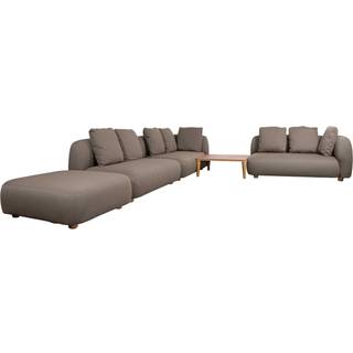 Cane-line Capture hjørnesofa Taupe 2st 2-personers ende HV, 2-personers modul, pall & bord