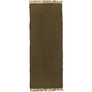 Ferm Living Block Tæppeløber 200x80 cm Oliven/Naturlig