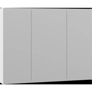 Scanbad Luna Style Spejlskab 80x100 cm m/3 låger - hvid mat