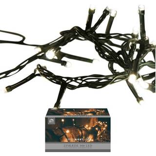 Lyskæde, 300 LED, L 29,9 m, varm hvid