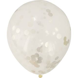 Konfettiballon 30 cm 5 stk. guld