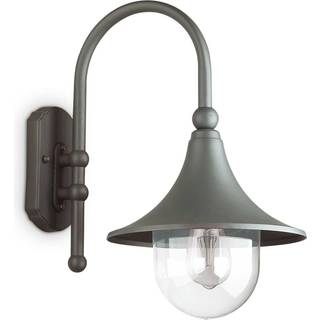 Ideal Lux udendørs væglampe Cima, antracit, metal, højde 46 cm