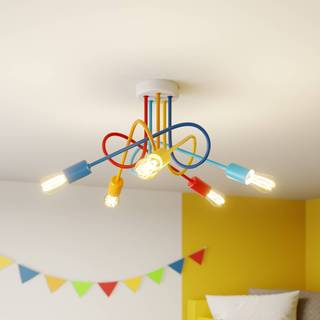 Loftlampe Oxford med 5 lyskilder, farvet