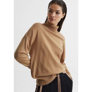 Reiss Reiss Camel Nova Knitted Roll Neck Jumper