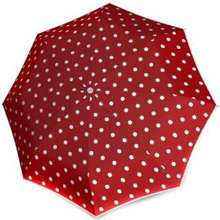 Knirps Herren Regenschirm rot gepunktet