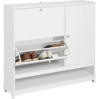 SoBuy Skoskab FSR114-W i hvid - 102x96x24 cm