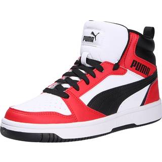 Puma Rebound V6 Mid Sneakers Youth, White, Size 37, Shoes - Red - 37
