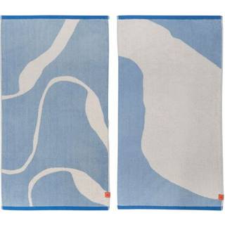 Mette Ditmer Nova Arte håndklæde 50x90 cm 2-pak Light blue/Offwhite