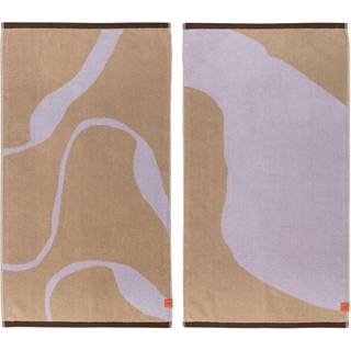 Mette Ditmer Nova Arte håndklæde 50x90 cm 2-pak Sand/Lilac