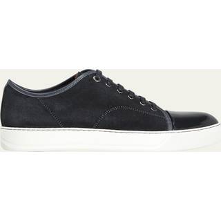 Lanvin DBB1 Patent Cap Toe Sneaker Dark Grey