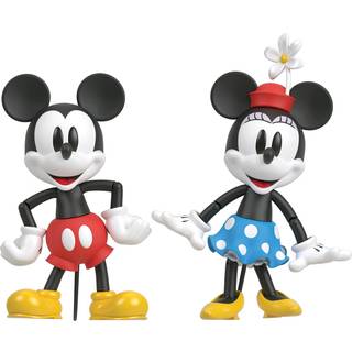 Disney 100 Collectible Action Figures Mickey og Minnie Mouse Posable Personer Swappable Head & Hands Soft Good Elements
