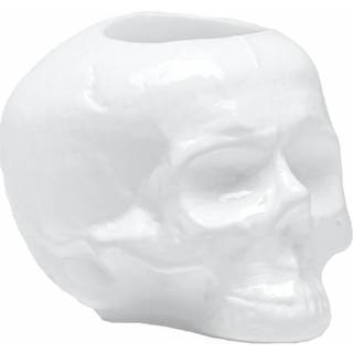 Kosta Boda Skull lysestage 8,5 cm Hvid