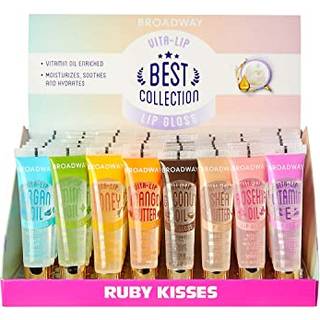 Kiss Broadway Broadway Vita-Lip Clear Gloss Variety Box Ultra-Hydrating & Soothing Formula med vitaminolier, der er skinnende ikke-kl?brig finish