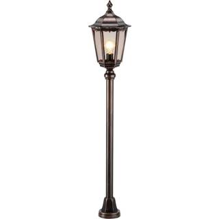 1123 vejlampe, trykstøbt aluminium, sort-kobber