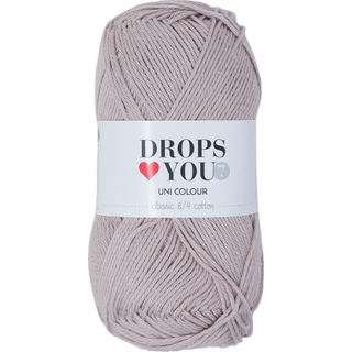 DROPS Loves You 7 12 Syren Indhold: 100% Bomuld Garngruppe: A (23 - 26 masker) / 5 ply / sport Vægt/længde: 50 g = ca 170 m Anbefalede pinde: 3.5 mm Strikkefasthed: 10 x 10 cm = 23 m x 30 p Finvask 40º / Tørres fladt .