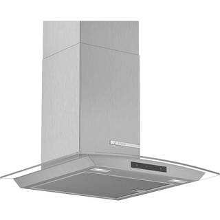Bosch Serie 4 Væghængt emhætte 60 cm Klart glas, Rustfrit stål DWA66DM50