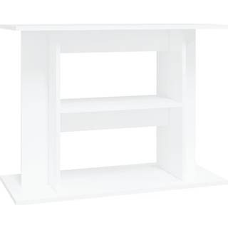 akvariebord 80x35x60 cm konstrueret træ hvid