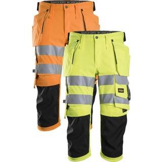 Snickers piratbukser 6138 High-vis, gul/sort, str. 62 61386604062