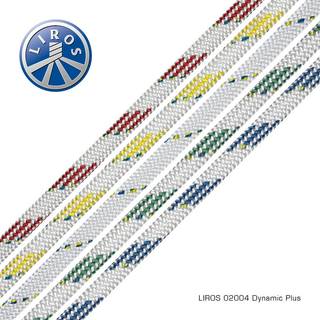 Tovværk Liros Dynamic Plus, Dyneema-kerne, 32- / 24-flettet High Tenacity-polyesterkappe, hvid/blå, 20 meter x Ø6 mm