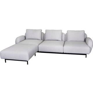Cane-Line - Aura 3-pers. sofa m/lavt armlæn & chaiselong Højre Light grey, Cane-line Ambience