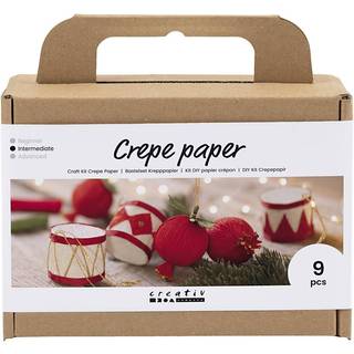 Lav julepynt af crepepapir, 9 stk
