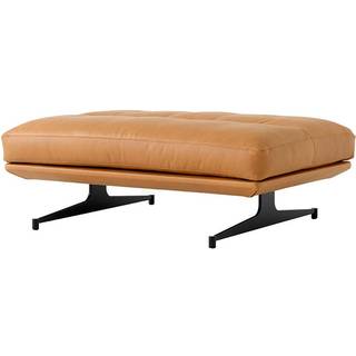 &Tradition Inland Av32 Fodskammel Noble farvet / Poleret Aluminium - Fodskamler Læder Cognac - 134457A235A030A502