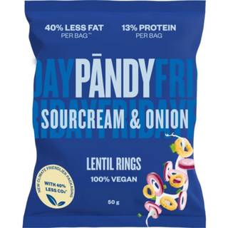 Pandy Linsechips, Sourcream & Onion Rings, 50 g