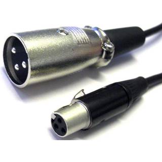 Mikrofonkabel Mini-XLR hona - XLR hane, 1,5 meter
