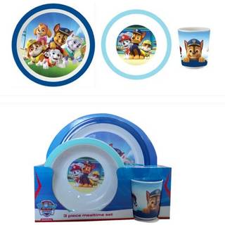 Paw Patrol Paw Patrol 3 pcs set - Blue - 100% melamin