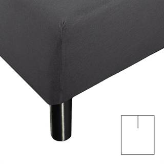 Splitlagen - U-split - 160x200 cm - Antracitgråt - 100% Bomuld jersey lagen - Stræklagen til elevationsseng