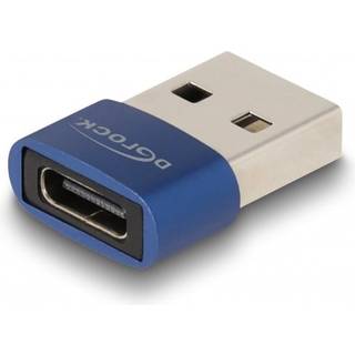 DeLOCK USB 2.0 Adapter USB Type-A male to USB Type-C™ female blue