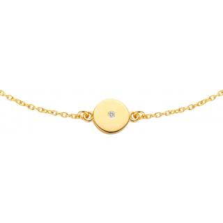 Spirit Icons Pulse Armbånd i Forgyldt Sølv med Diamant 0,01 Carat