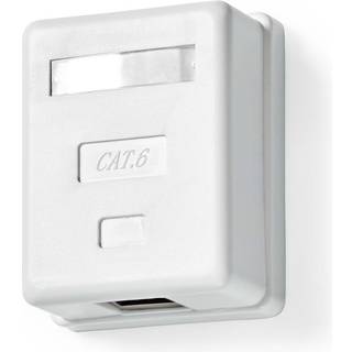 Nedis Netværksvægboks | På væggen | 1-Port port(s) | STP CAT6 | Lige | Hun | Guldplateret | PVC | Hvid | Box