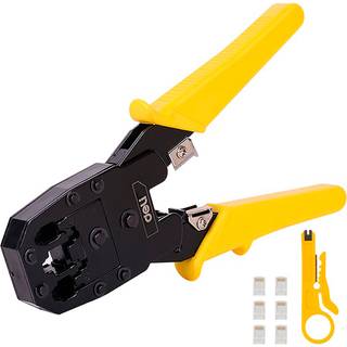 Deli Tools Ethernet Crimper 4/6/8P RJ45/RJ14/RJ12/RJ9 EDL2468 (yellow)