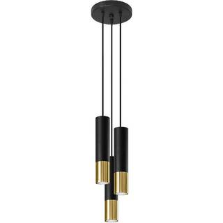Hængende lampe LOOPEZ 3P sort/guld