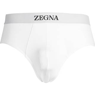 Ermenegildo Zegna Herren Slip weiß Baumwolle & Mix unifarben
