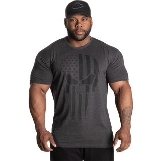 Skull Standard Tee, Dark Grey Melange