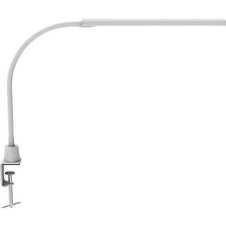 LED-klemmelampe MAULpirro, hvid, højde 37 cm, dæmpbar