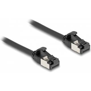 Delock Cat 8.1 U/FTP Fleksibelt RJ45-kabel, 0,25 m – Sort